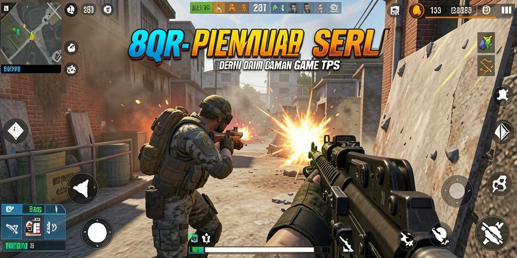 Tampilan gameplay seru dan mendebarkan dalam 8QR.