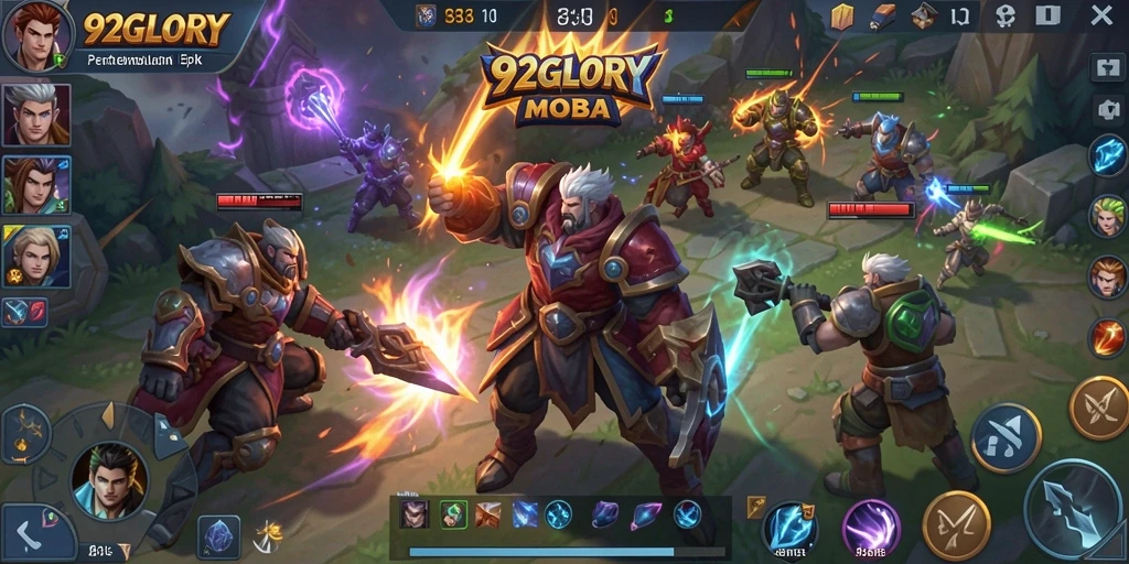 Tampilkan aksi mendebarkan dalam permainan MOBA 92GLORY