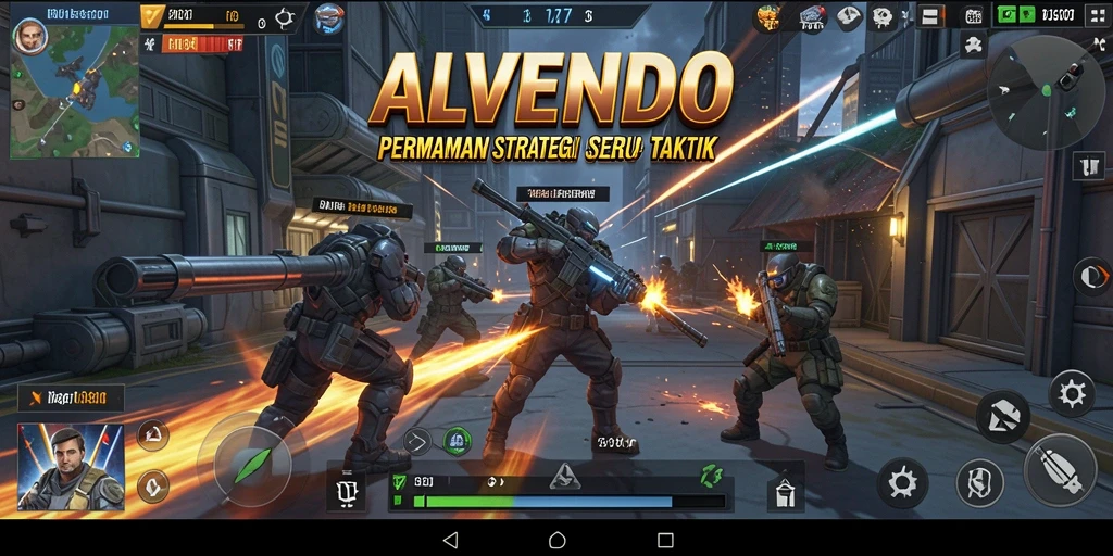 Tampilan gameplay ALVENDO yang menantang dan mendebarkan.