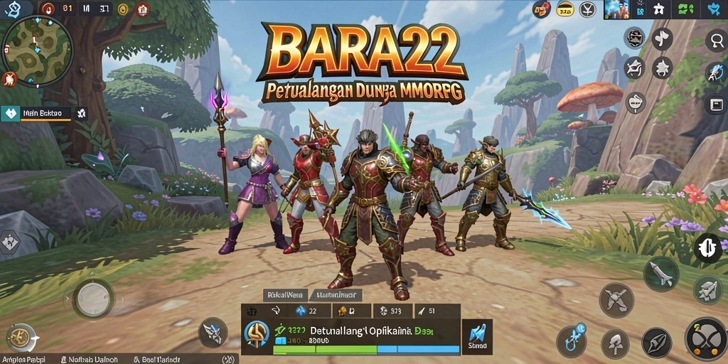 Tampilan gameplay interaktif dan seru dalam BARA22.