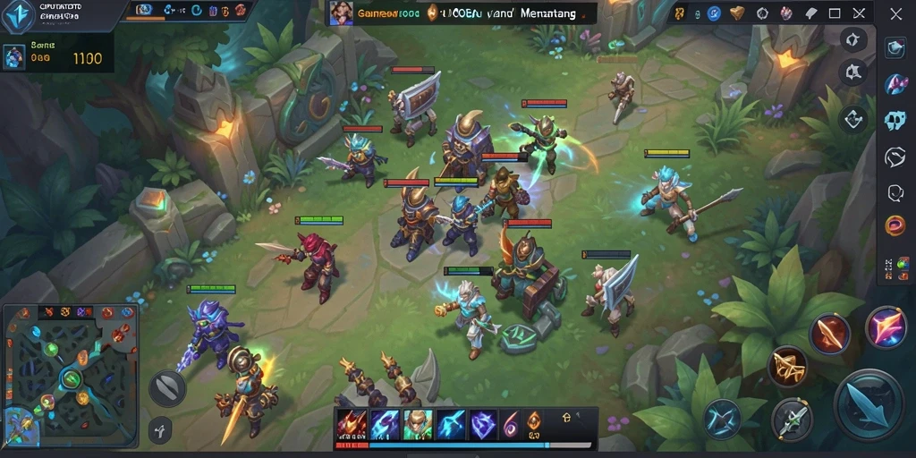 Tampilan gameplay seru dalam pertarungan 5 vs 5 di CIPUTRATOTO.