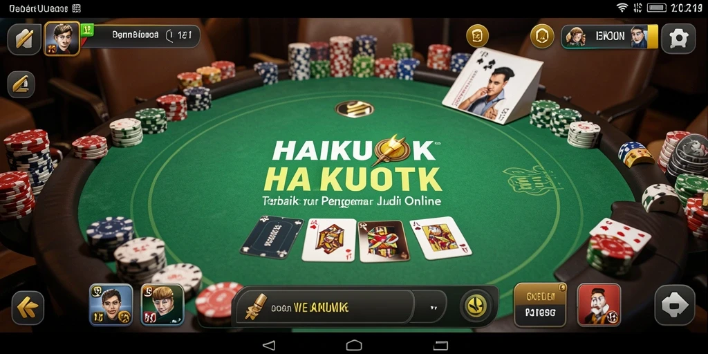 Screenshot utama HAIKUOTK menampilkan pengalaman seru permainan Poker.