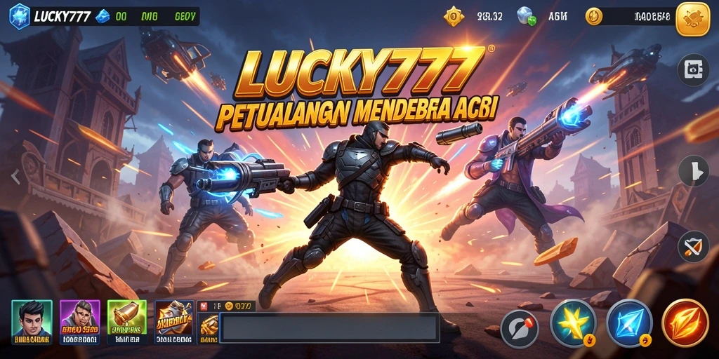 Screenshot gameplay menampilkan aksi seru di dalam LUCKY777.