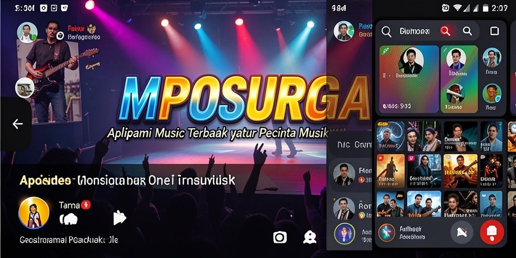 Tampilan gameplay MPOSURGA yang menarik dengan banyak pilihan lagu.