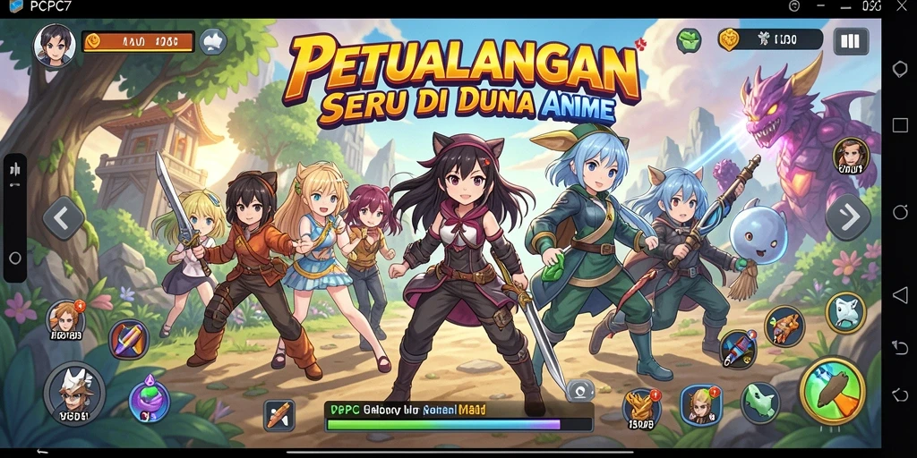 Tampilan gameplay seru dan penuh warna di <strong>PCPC7</strong>.