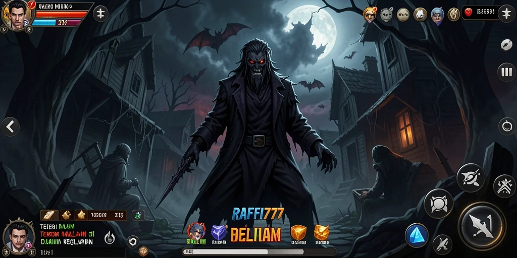 Gameplay RAFFI777 dengan elemen ketakutan yang intens.