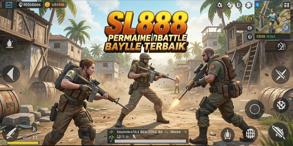 Tampilan gameplay menegangkan di SL888 dengan pertempuran intens.