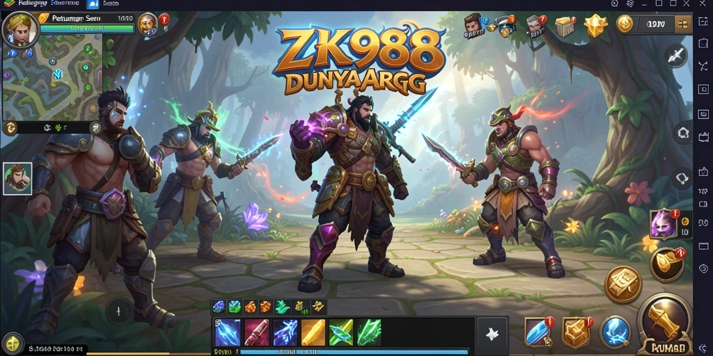 Screenshot utama ZK988 menampilkan aksi seru dalam petualangan ARPG.