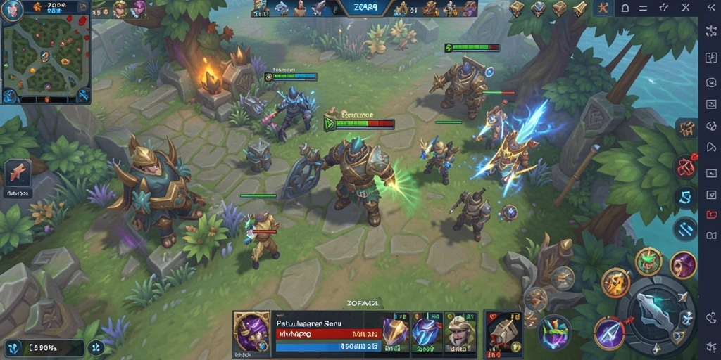 Tampilan gameplay menarik dalam ZOFAZA dengan aksi seru.